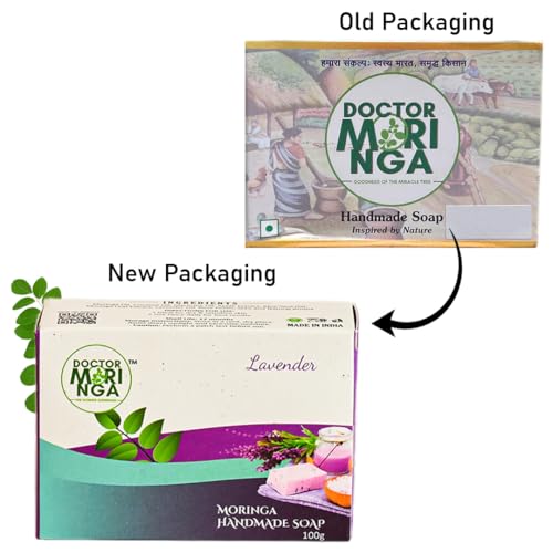 Image of Herbal Handmade Bathing Soap 100gm (5 Piece) | Lavendar Soap for Deep Cleansing | Removes Dirt & Impurities | No Mineral Oils | Suitable for All Skin Types