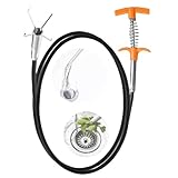 63inch Drain Clog Remover 1 pcs Drain Snake Hair Remover (2 pcs) Drain Spring Unblocker (1 pcs) Cleaning Brush (2 pcs), Hair Catcher Drain Auger Cleaner Tool Set For Toilet, Kitchen Sink, Bathroom Tub