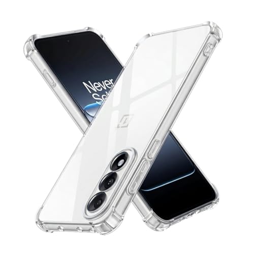 Image of Fashionury 3D Raised Transparent Crystal Clear Back Cover for OnePlus Nord 5 | Shockproof Design | Anti-Slip Grip | Camera Protection | 360 Degree Protection Mobile Case