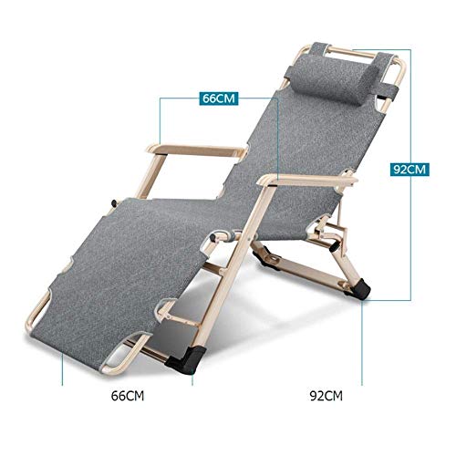 Chaise robuste de jardin pliable et inclinable extra large