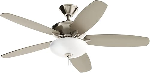 Miniatura 4 de Ventilador de techo LED Renew Select de 52 pulgadas en acero inoxidable cepillado, para cocina, sala de estar, dormitorio, oficina en casa y