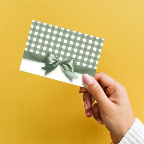 Image of Great Papers! Sage Green Bow Note Card and Envelope, 4.875 inch x 3.375 inch, 24 count (2025018)
