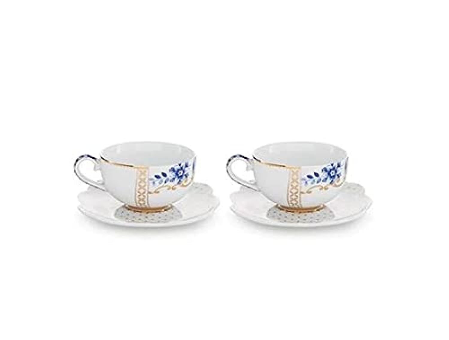 PIP Studio Royal White Blue Set 2 Teetassen und Untertassen