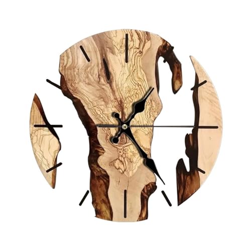 Horloge murale silencieuse en bois pour bien dormir - 3