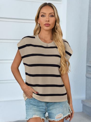 Image of GREAIDEA Womens Sweater Vest Cap Sleeve Business Casual Tops Work Shirts