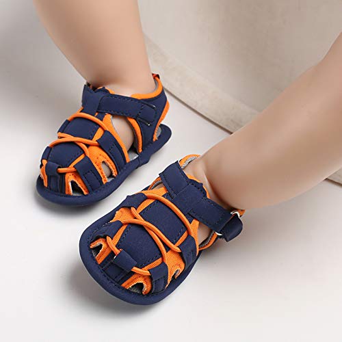 SOFMUO Baby Boys Girls Closed-Toe Sandals Breathable Athletic Soft Sole Anti-Slip Infant Summer Toddler Beach Walking Shoes4
