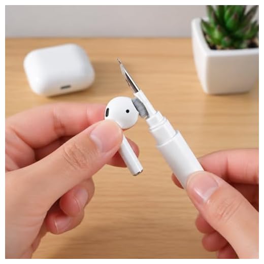 Electronic Cleaning Pen for Earbuds & Keyboards - Portable Precision Cleaning Kit for Earphone, Airpod, Laptop, Tablet, Phone, Computer, Switch & Camera Lens (White)