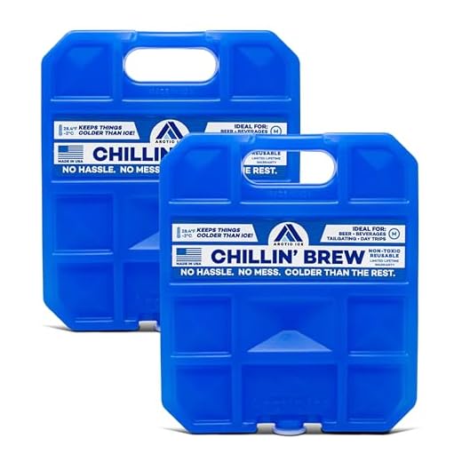 Arctic Ice Chillin' Brew Series Ice Pack - Long Lasting High Performance Medium (1.5 LBS) Ice Pack for Beer, Beverages, Tailgating, Day Trips and More - Freezes at 28 Degrees