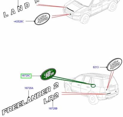 Miniatura 3 de LAND ROVER LR023286 OEM LR023286 del lado del cuerpo del panel de la placa de nombre genuino