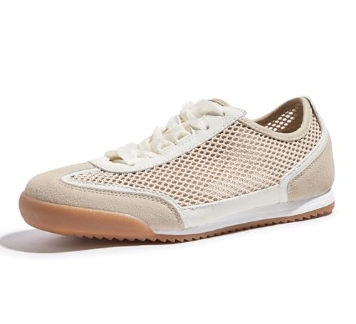 LUCKY STEP Women's Mesh Casual Fashion Sneakers Retro Breathable Walking Shoes Lightweight Classic Tennis Trainers