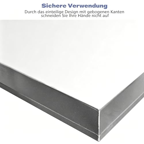 Plateau en acier inoxydable rectangulaire au design minimaliste