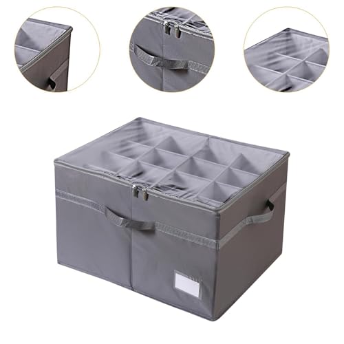 Boîte de rangement chaussures pliable à compartiments et poignées robustes