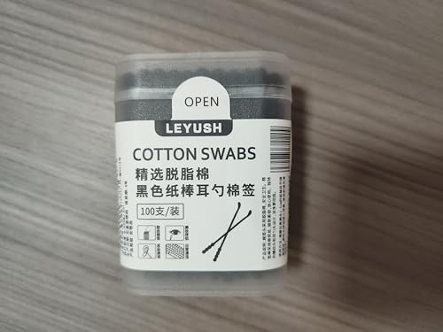 100PC Black Cotton Swabs