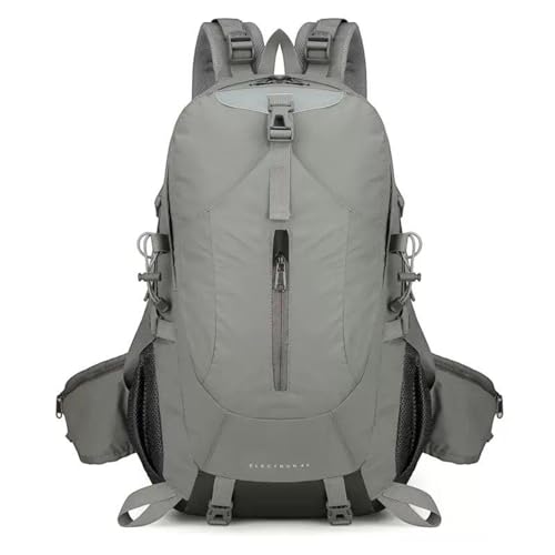 Mochila de caminhada, trilha e viagens impermeável 28L,resistente a rasgos, sistema respirável, vários compartimentos para acampamento (Cinza)