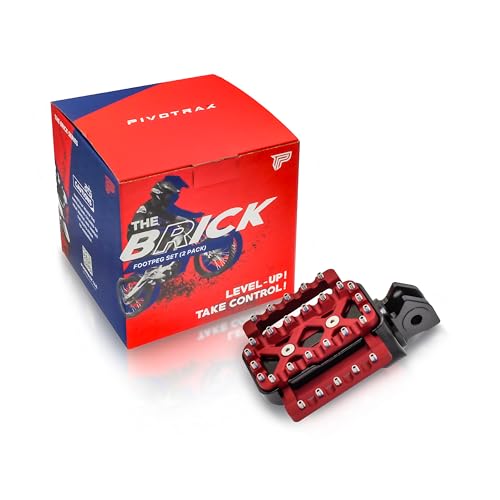 Repose-pieds PIVOTRAX The Brick Series accessoire moto noir rouge