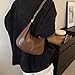 JYG Small Hobo Bags for Women Retro Crescent Coffee Shoulder Purse Fall Soft Crossbody Handbag 2025