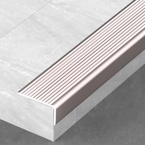 Borde de escalera con esquina a 90 grados de metal recortable e impermeable 3