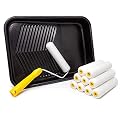 FoamPRO 6” Fine Finish Paint Roller Kit | 1 Plastic Paint Tray, 1 Roller Handle, 10 Foam Rollers | Foam Roller Kit w/Roller Pan | Home Painting Supplies & Paint Tools, Multicolor, 175 (175KIT)