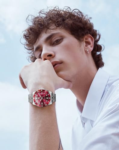 Image of OLEVS Men's Waterproof Watches Stainless Steel Waterproof Chronograph Wrist Watches Luxury Dress White Luminous Big Face Analog Quartz Male Watches
