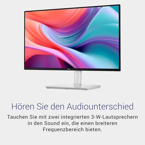Dell 24 Plus Monitor - S2425HSM, Full HD (1920x1080), 144Hz, IPS, 1ms MPRT, AMD FreeSync, 99% sRGB, Höhenverstellbar, Eingebaute Lautsprecher, 2 HDMI, 3 Jahre Garantie, Weiß