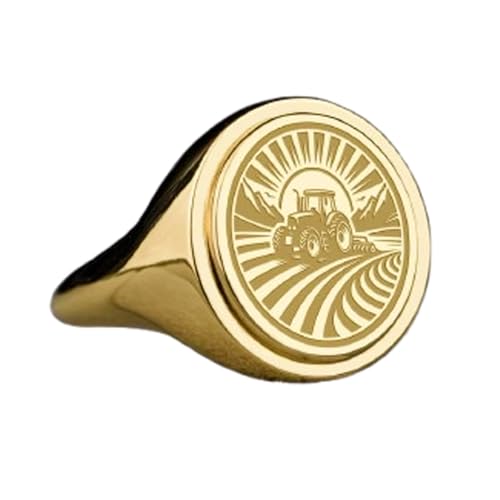 Bague tracteur en argent et or, le cadeau idéal pour passionné