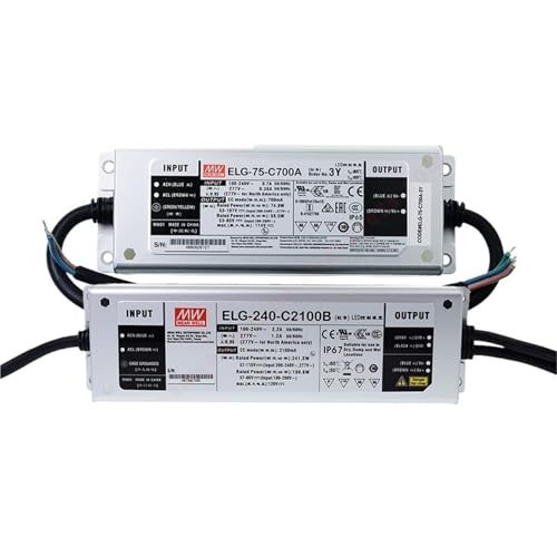 Pilote LED 350mA 75W étanche IP67 pour luminaire extérieur à courant constant ELG-75-C350A
