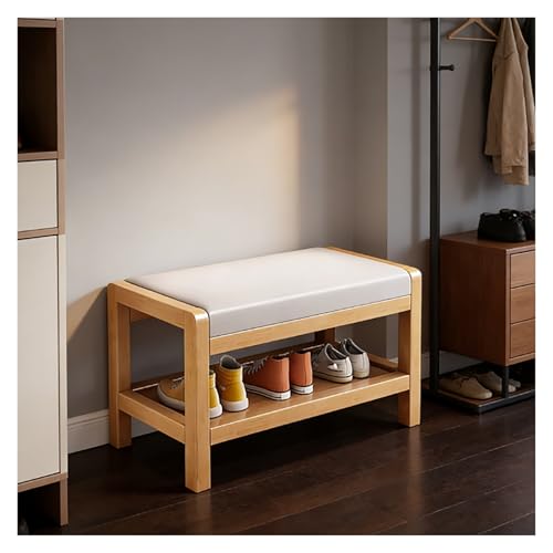 Banc à chaussures avec siège rembourré confortable pour couloir - 3