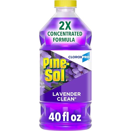 Pine Sol Multi-Surface Cleaner, CloroxPro, 2x Concentrated Formula, All-Purpose Cleaner, Lavender Clean, 40 Fluid Ounces