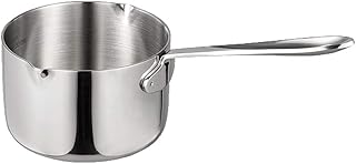 Cabilock Patelnia do mleka 300 ml garnek do mleka stal szlachetna garnek do gotowania mleka patelnia sosowa patelnia z uchwytem garnek na zupę garnek rondel garnek do masła garnek na sos patelnia do topienia czekolady masła wosk świece