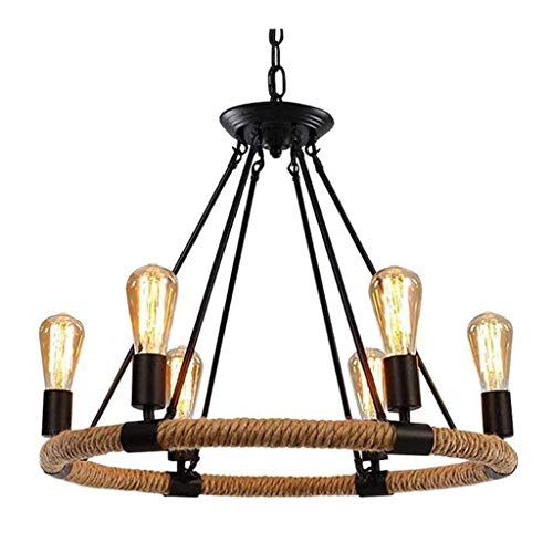Plafonnier rétro corde suspendue lustre industriel pour restaurant et café vintage