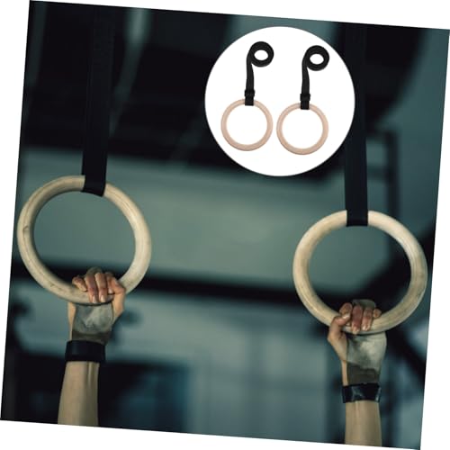 Anillas de gimnasia de madera con correas ajustables miniatura 5