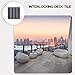 NULYLU Interlocking Deck Tile for Outdoor Use Grey Patio Floor Decking Tiles Easy Installation Without Tools and Durable for Balcony Porch Garden Decor