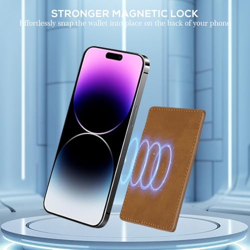 Wallet for Men, 2-in-1 Slim Wallet RFID Blocking, Smart Pop Up Card Holder Wallet Minimalist Magnetic Phone Wallet with ID Window4