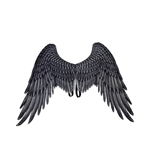 NIDONE Ailes d'ange 3D pour Adultes Accessoire de Costume d'halloween Party Cosplay Supplies 1pc Black Cover