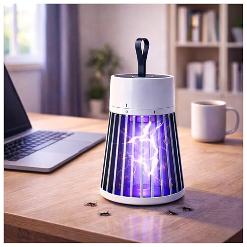 Image of SWAPKART Electric Mosquito Killer Lamp with UV Light | USB Powered Bug Zapper with LED Night Lamp | Silent & Safe Indoor & Outdoor Mosquito Trap Machine for Home