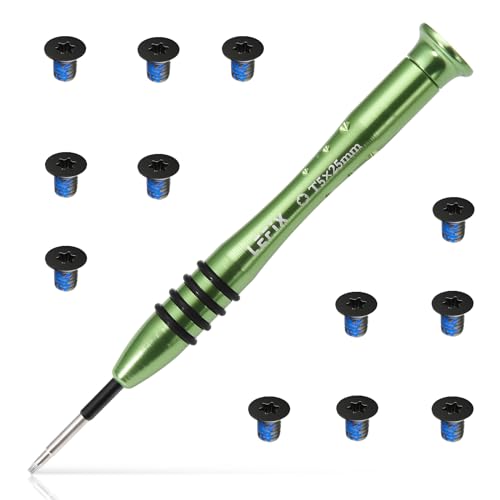 LeFix 12PCS M2x3 Torx T5 Screws + 1 Screwdriver Compatible with Dell XPS 13 9343 9350 9360 |XPS 15 9550 9560 9570|Precision M5510 5520 5530 5540,for Razer Blade,HP Envy 13|for Beat Studio 2 3(Black)