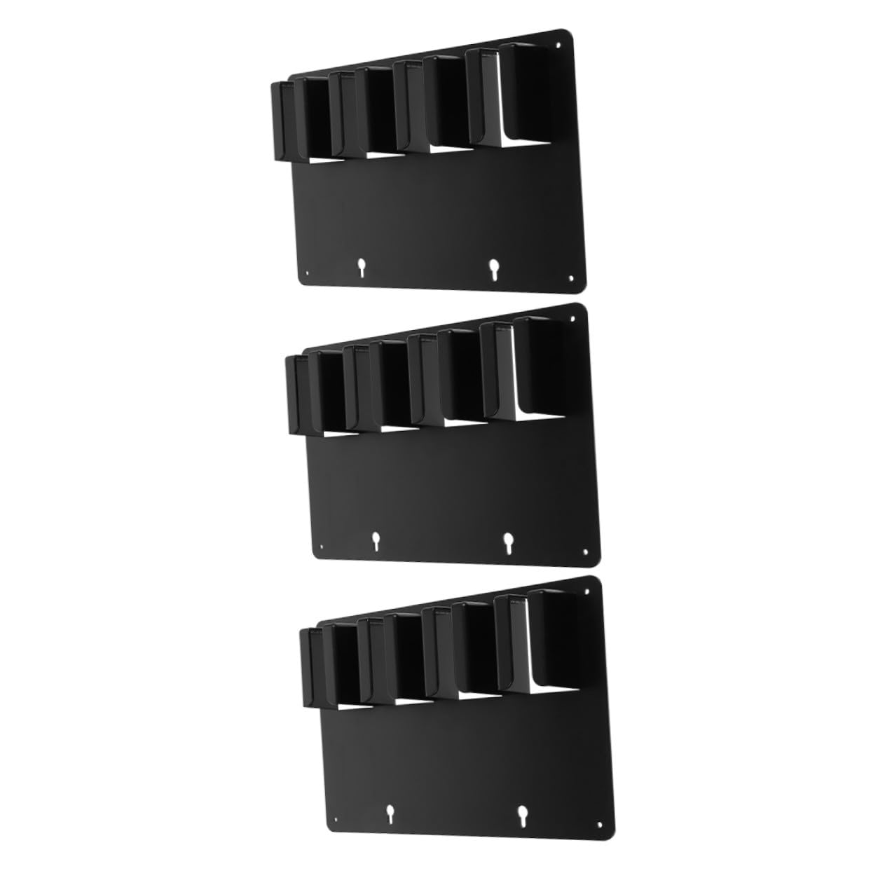 LIFKOME 3 Piezas Soporte para Cortapelos Eléctrico de Peluquería Organizador Pared Estante para Herramientas de Barbería Negro Compatible con Múltiples Modelos