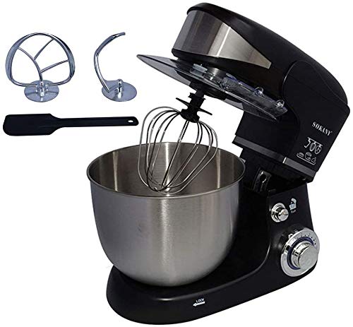 Elektrische Standmixer zum Backen, 5-Liter-Rührschüssel aus Edelstahl, 1000 W, 6 variable Geschwindigkeitseinstellungen…