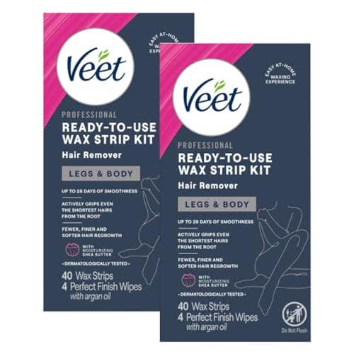 Veet Ready-to-Use Dermatologically Tested 40 Count Hair Remover Wax Strip