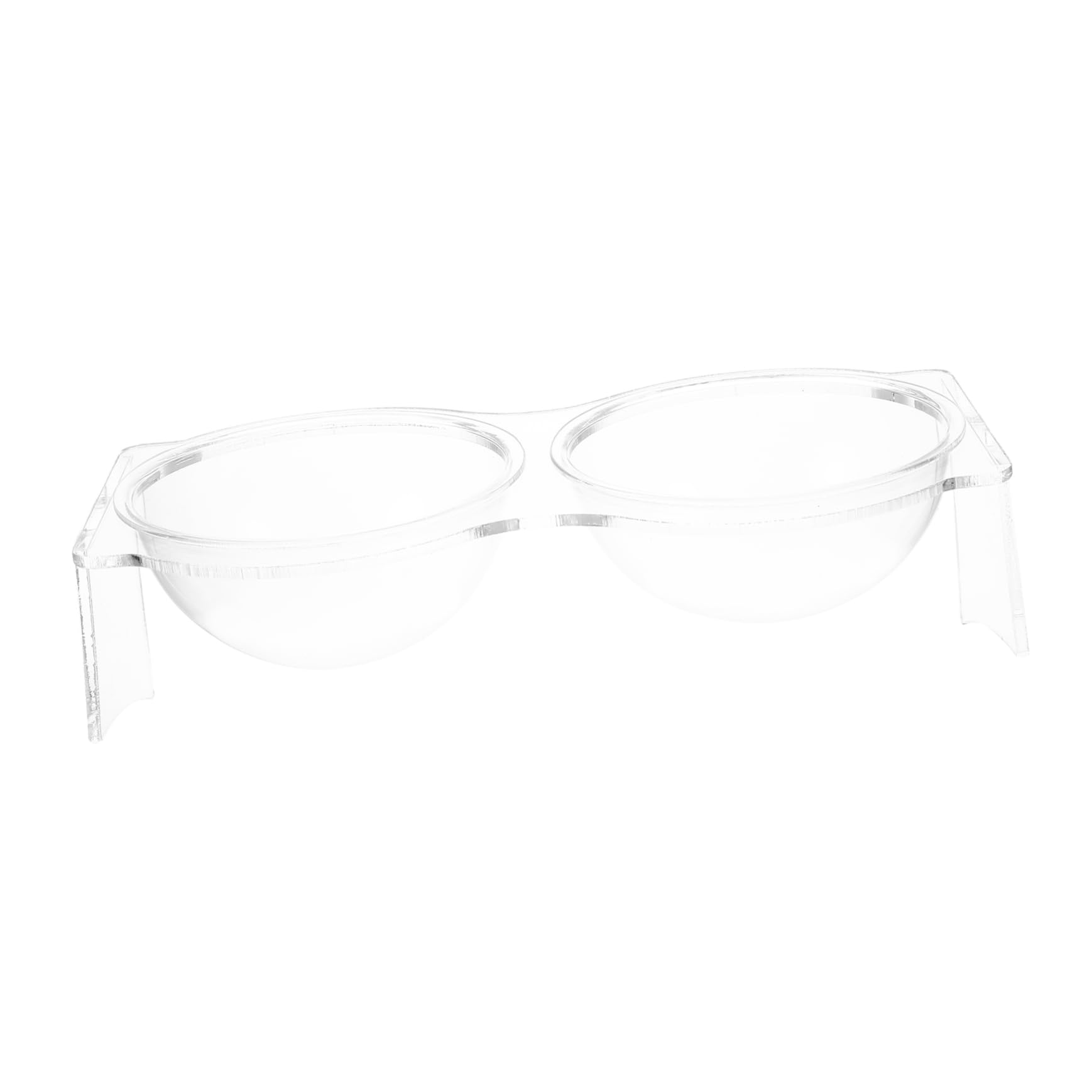 GALPADA Acrylic Cat Puppy Drinking Bowl Double Bowl for Indoor Kittens and Easy to Pet Food and Water Basin with Stable Bottom Design Creative Decorative Pet Accessory