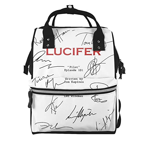 Hdadwy Lucifer Bolsa de pañales, mochila para pañales, bolsa multifunción de gran capacidad, mochila informal, mochila de viaje para lactancia, mochila para pañales
