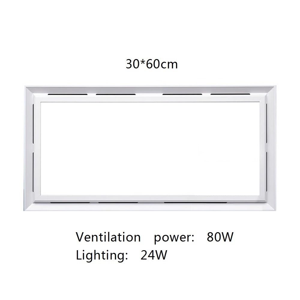 Ventilador Ventilador de techo integrado for cocina y baño de 30 x 60 cm con extractor de luz. Cuarto de baño