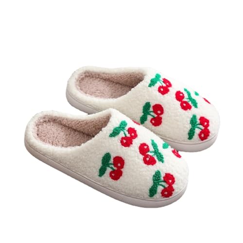 Cherry Slippers Home Slippers Comfortable Indoor House Preppy Slippers For Kids Women Men Girls