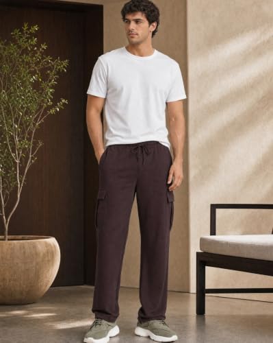 Image of Nobero Joggers for Men | Oversized Fit | Elasticated Waist with Drawcord | Soft & Breathable Fabric | Loose Track Pants | Casual & Streetwear