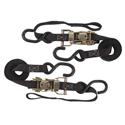 Rider Cargo Ratchet/Soft Loop Tie Downs Black