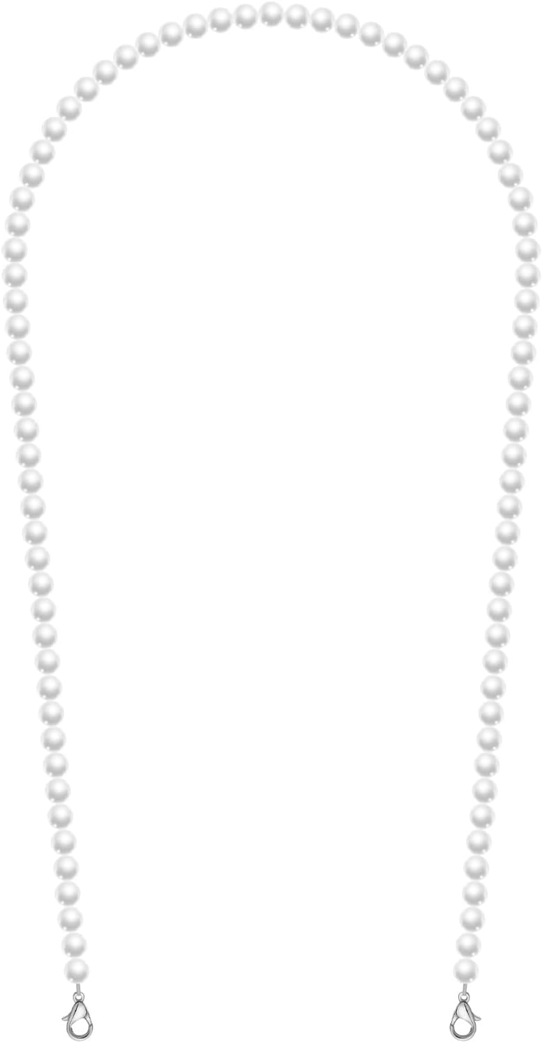 Classycoo Pearl Purse Chain Bag Decoration Chain with Metal Buckle