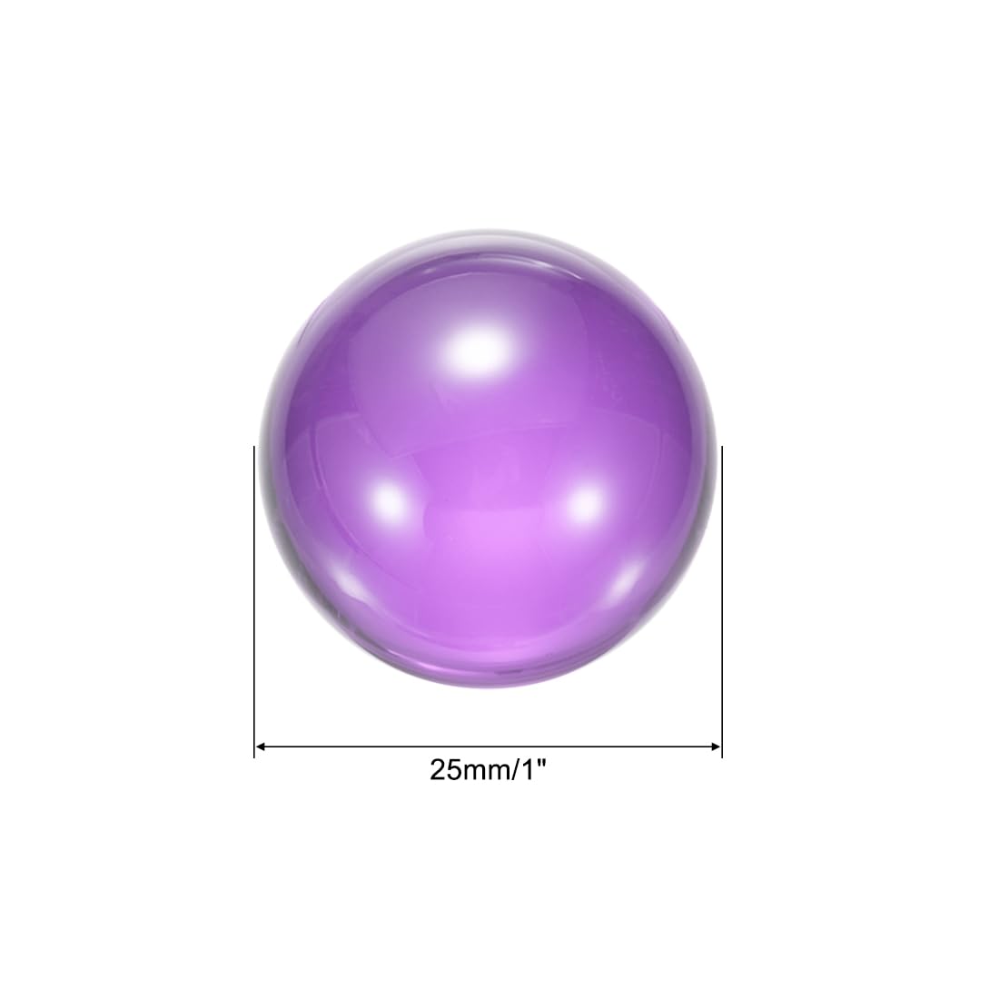 Sfera Acrilica Trasparente Per Giocoleria 1" 25mm Viola 2Pz