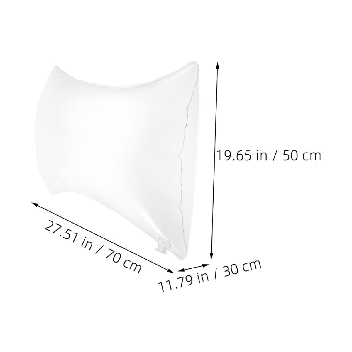 NUOBESTY Cuscino Gonfiabile per Campeggio in Pvc Bianco, Riempimento Decorativo e Pieghevole, Cuscino Portatile per Campeggio e Uso Esterno