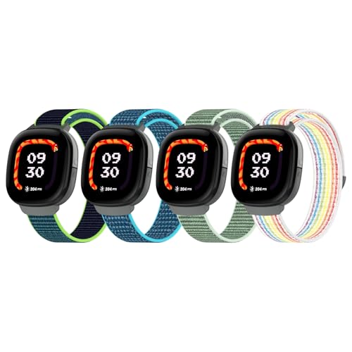 ESeekGo �i�C�����o���h Google Fitbit Ace LTE (2024) �q���p �ʋC���̂���ʃt�@�X�i�[�X�|�[�c�����p�X�g���b�v �\�t�g�Œ��߉\�ȃJ���t���ȃ��X�g�o���h �j�̎q�Ə��̎q����
