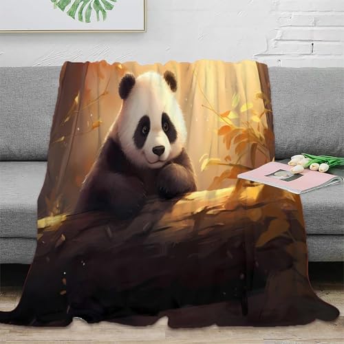 Plaid panda 3D en microfibre 150x200cm pour voyage - 2